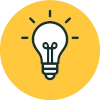 Lightbulb with clipboard